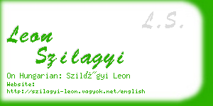 leon szilagyi business card